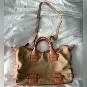 Allibelle Tote Bag in Peach and Tan